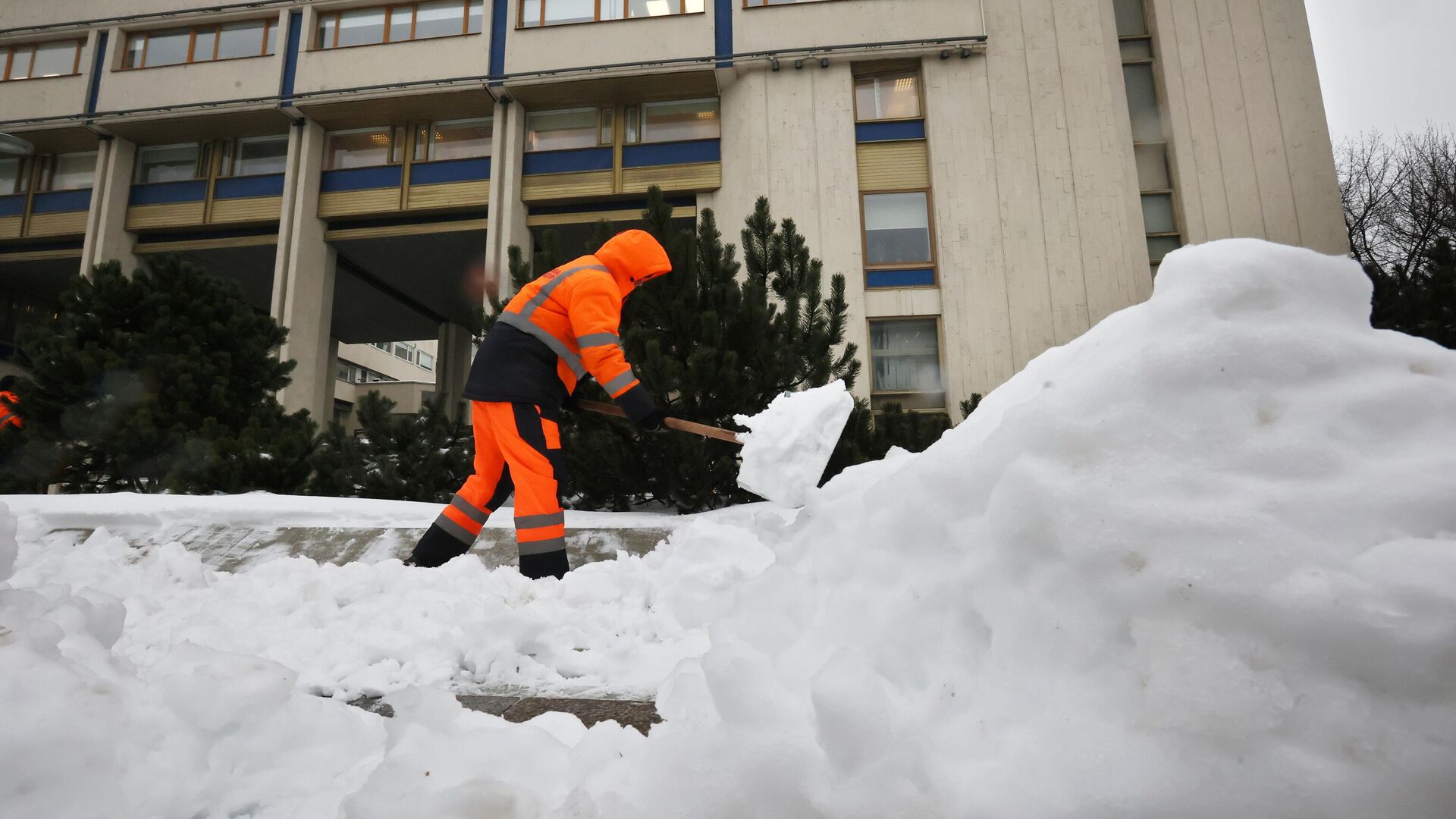 Коммунальные службы ликвидируют последствия снегопада в Москве - РИА Новости, 1920, 29.11.2023