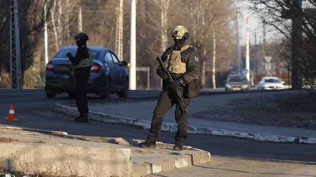 Сотрудники Росгвардии в Белгороде 