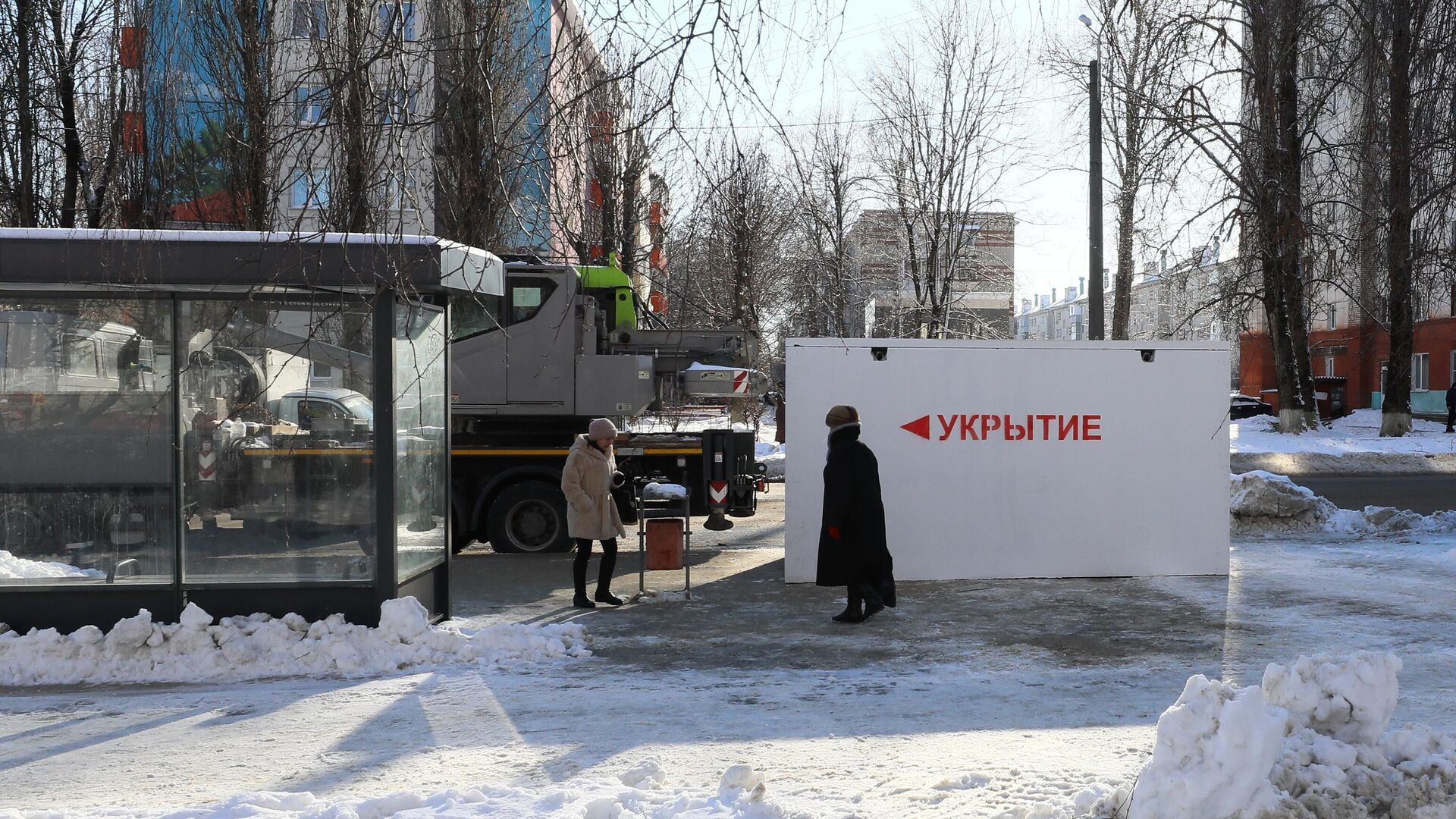 Модульное укрытие для защиты людей при обстрелах в Белгороде - РИА Новости, 1920, 18.01.2024