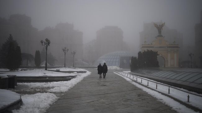 Прохожие в центре Киева 