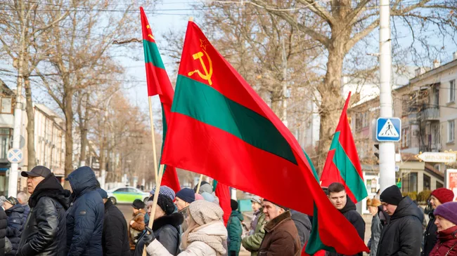 Акция протеста в Тирасполе против экономического давления со стороны Молдовы
