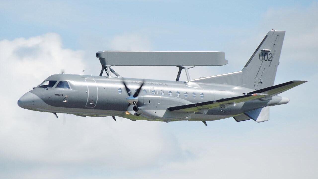 Шведский самолет ДРЛО Saab 340 AEW. Архивное фото - РИА Новости, 1920, 09.03.2024