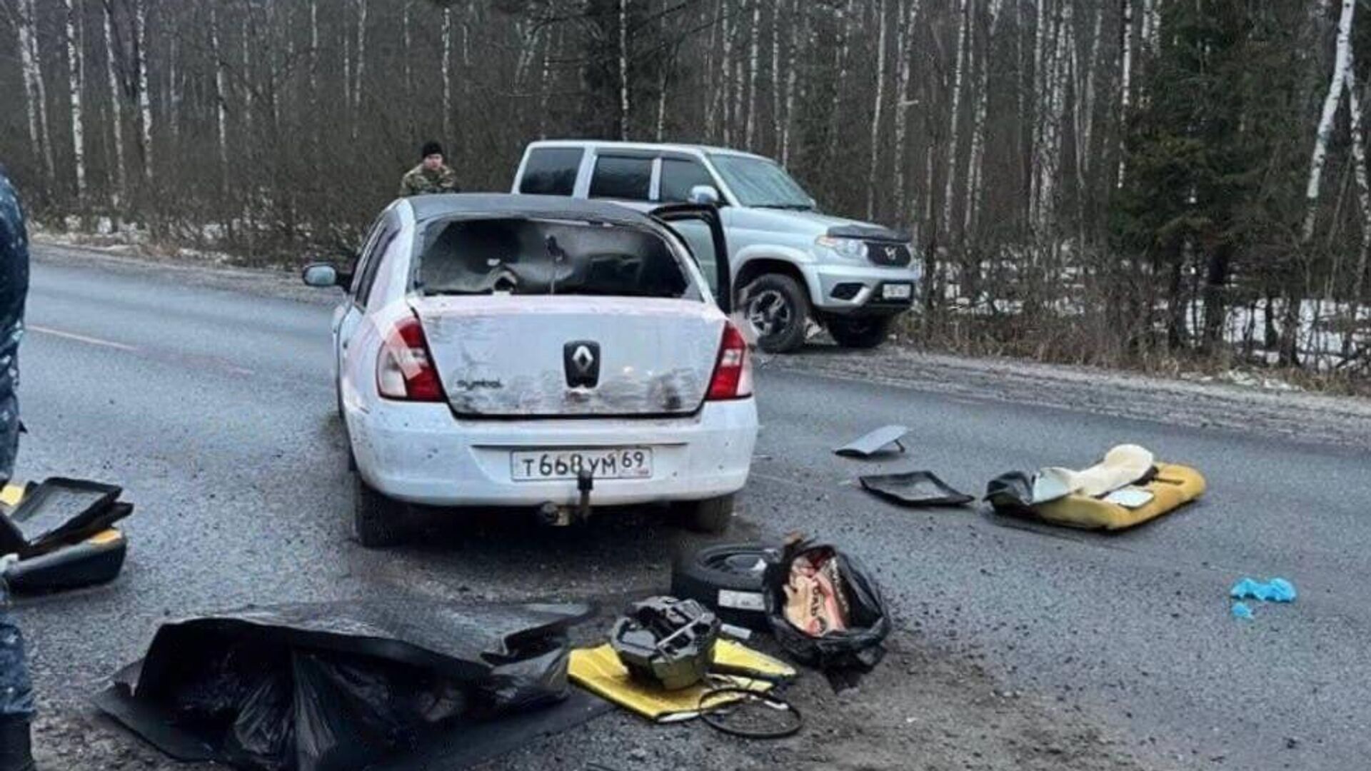 На месте задержания подозреваемых в нападении на Крокус в Брянской области - РИА Новости, 1920, 26.03.2024