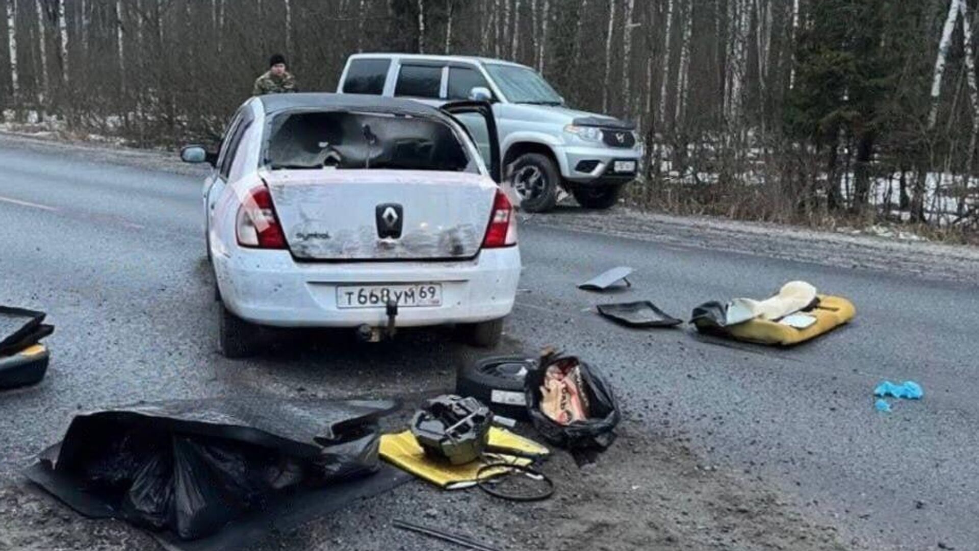 На месте задержания подозреваемых в нападении на Крокус в Брянской области - РИА Новости, 1920, 26.03.2024