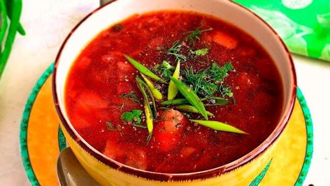  Борщ с лесными грибами 