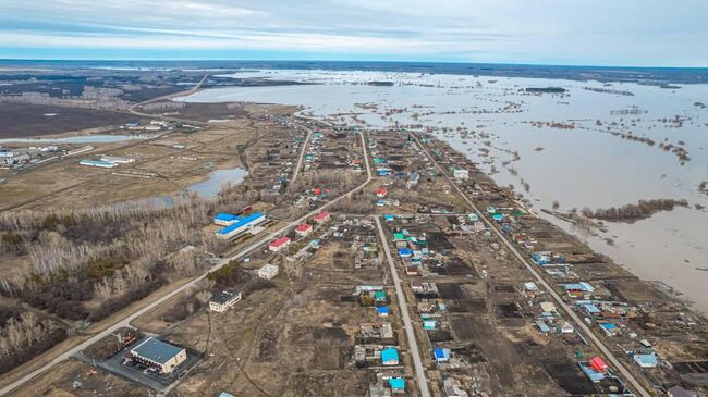 Разлив реки Ишим в Тюменской области