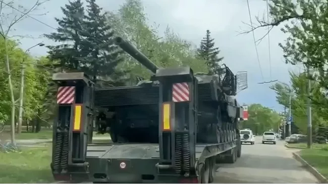 Эвакуация трофейного танка Leopard