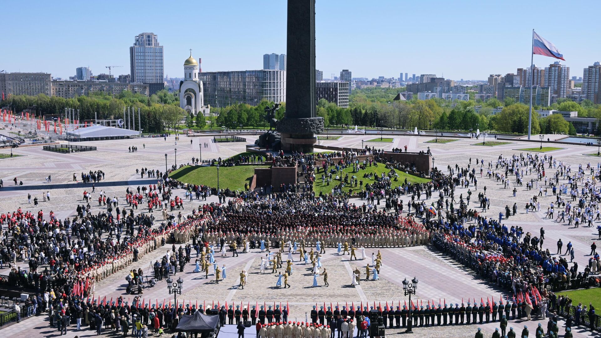 Военно-патриотическая акция Символы Великой Победы на Поклонной горе в Москве - РИА Новости, 1920, 03.05.2024