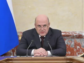Председатель правительства РФ Михаил Мишустин проводит совещание с членами кабинета министров РФ