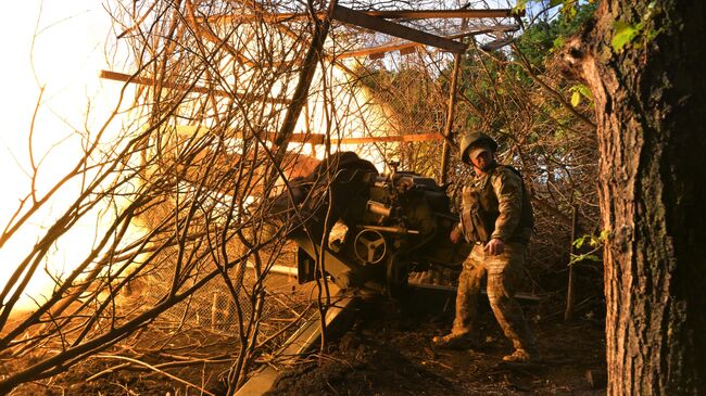 Боевая работа артиллеристов ВС России в зоне СВО. Архивное фото