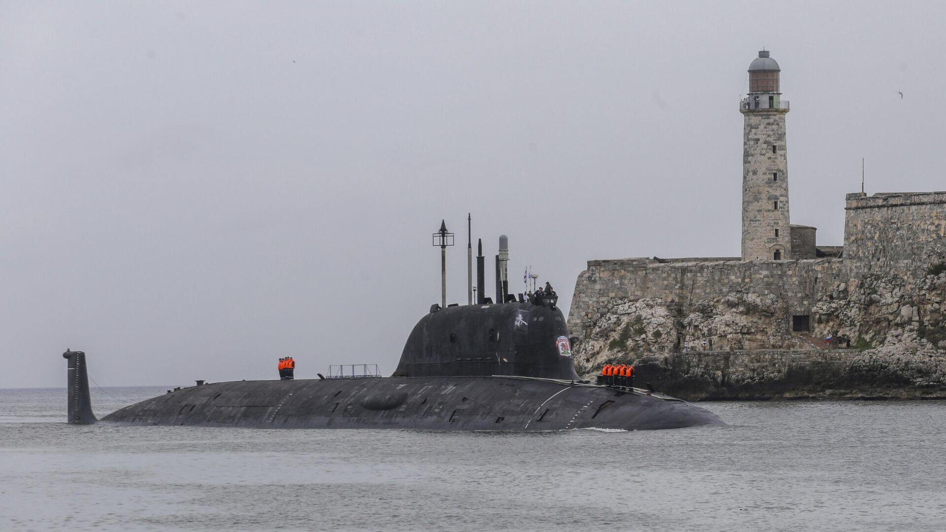 Российская атомная подводная лодка Казань прибывает в порт Гаваны, Куба - РИА Новости, 1920, 23.06.2024