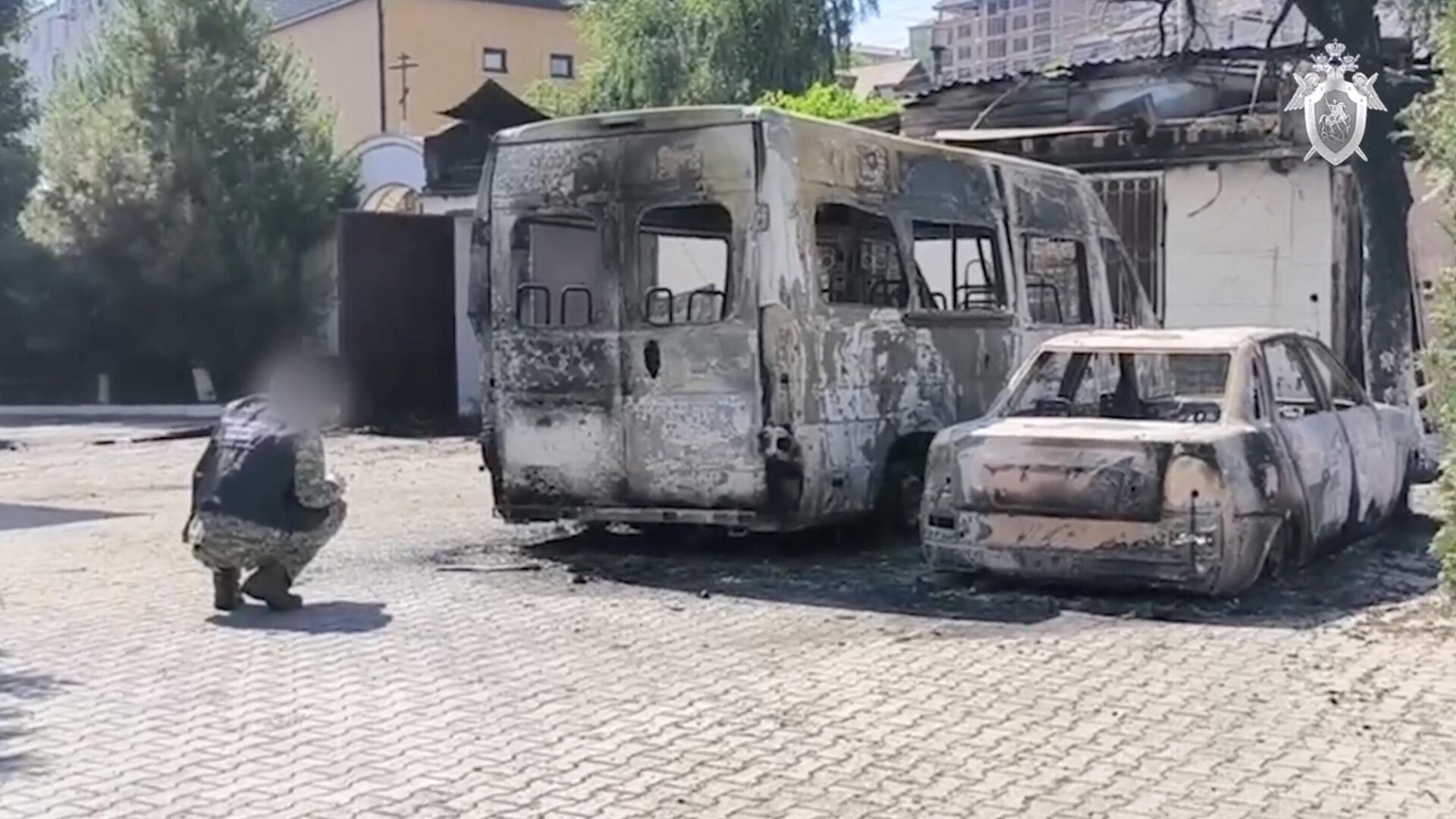 Кадр видео СК России с места терактов в Дербенте и Махачкале - РИА Новости, 1920, 25.06.2024