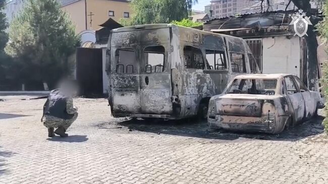 Кадр видео СК России с места терактов в Дербенте и Махачкале. Архивное фото