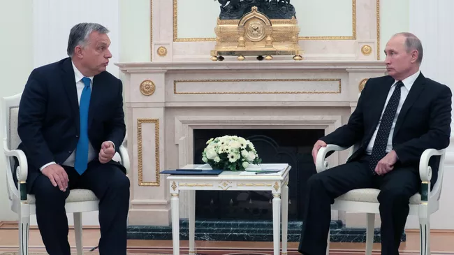Президент РФ Владимир Путин и премьер-министр Венгрии Виктор Орбан