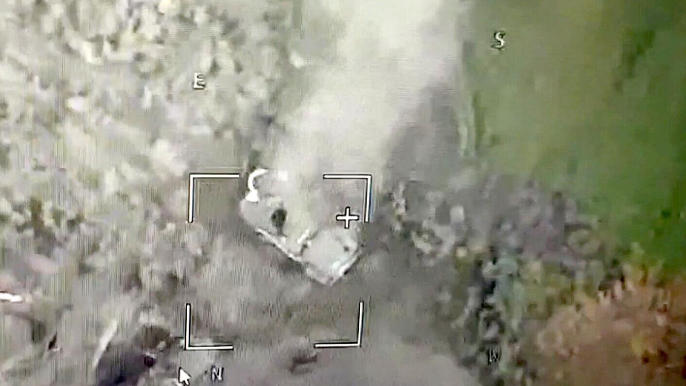 Уничтожение военнослужащим-оператором барражирующего боеприпаса Ланцет боевой бронированной машины Казак ВСУ, 8 августа 2024 года - РИА Новости, 1920, 08.08.2024