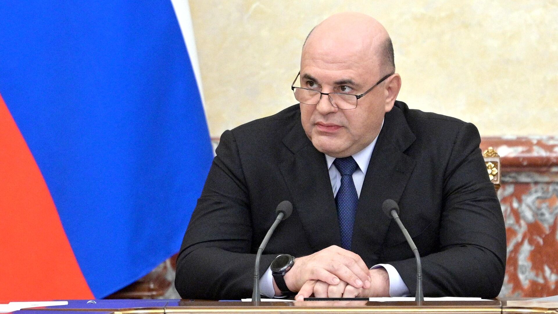 Председатель правительства РФ Михаил Мишустин проводит совещание с членами кабинета министров РФ. Архивное фото - РИА Новости, 1920, 08.08.2024