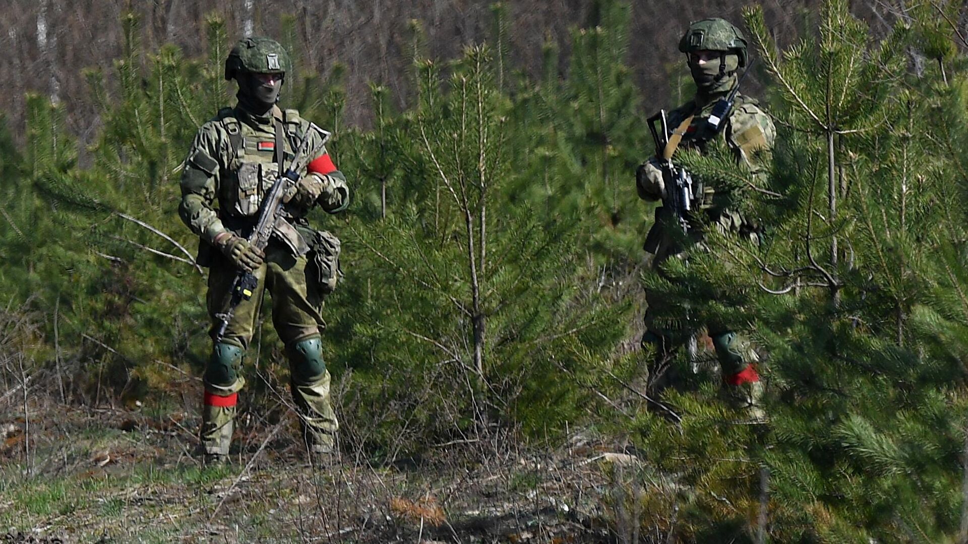 Военнослужащие десантных войск Белоруссии патрулируют белорусско-украинскую границу - РИА Новости, 1920, 09.09.2024