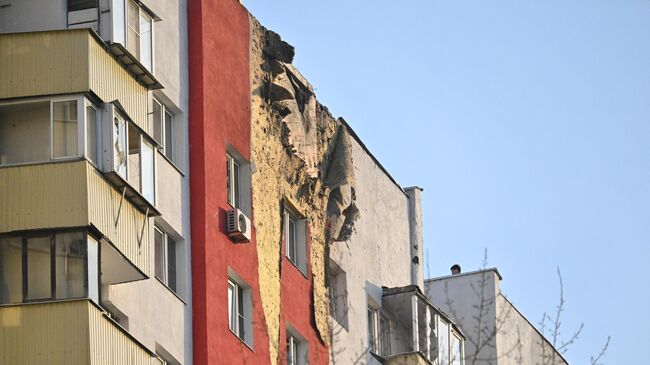 Последствия атаки БПЛА в Москве