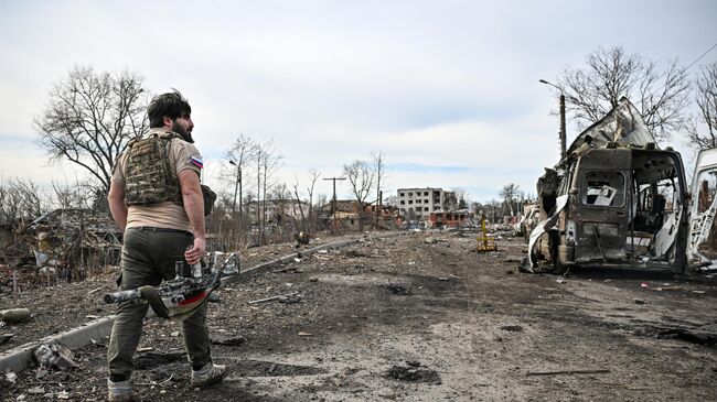 Российские военные в освобожденной Судже