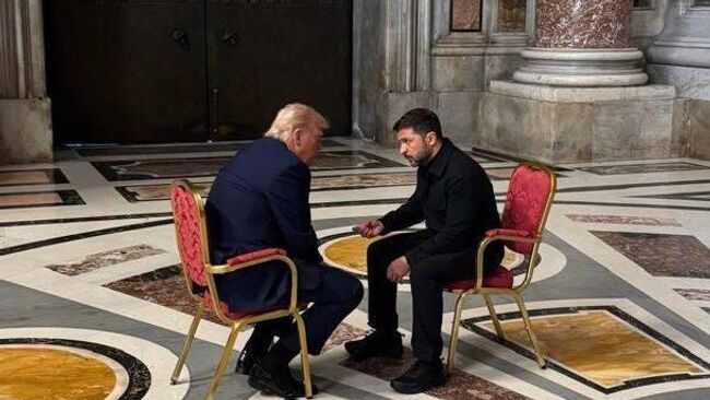 Трамп и Зеленский в Ватикане