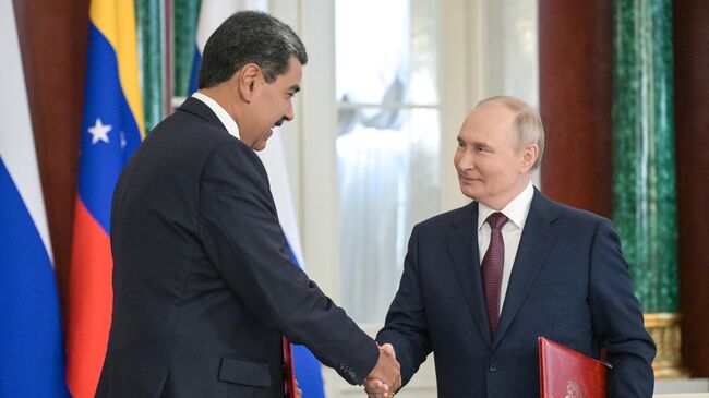Встреча президента РФ В. Путина и президента Венесуэлы Н. Мадуро