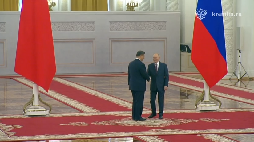 Путин и Си - РИА Новости, 1920, 08.05.2025