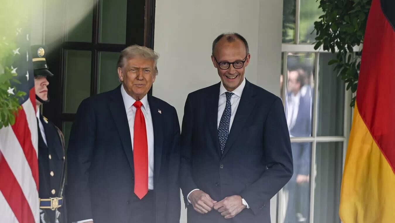 Встреча Трампа и Мерца в Вашингтоне - РИА Новости, 1920, 15.07.2025