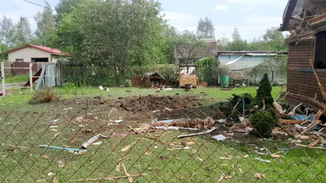 Последствия атаки вражеского БПЛА в Московской области