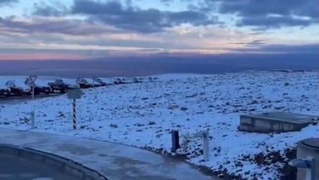 Снег в чилийской пустыне Атакама