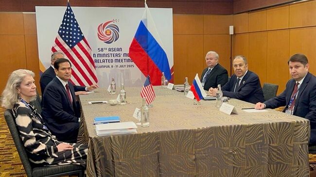 Встреча министра иностранных дел С. Лаврова с госсекретарем США М. Рубио