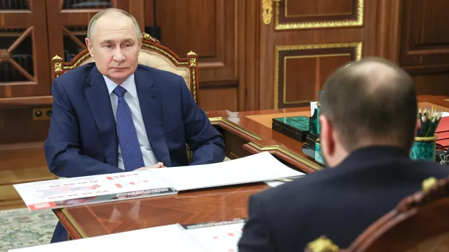Встреча президента Владимира Путина с президентом Российской ассоциации производителей удобрений Андреем Гурьевым