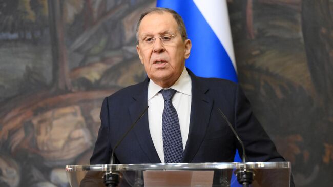 Встреча главы МИД РФ С. Лаврова и главы МИД Мозамбика М. Лукаш