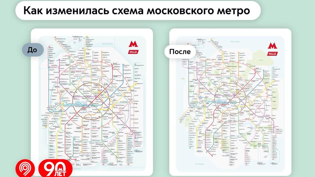 Обновленный дизайн схемы московского метро - РИА Новости, 1920, 25.07.2025
