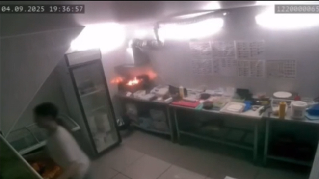 Пожар в кафе