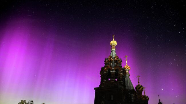 Северное сияние в Московской области