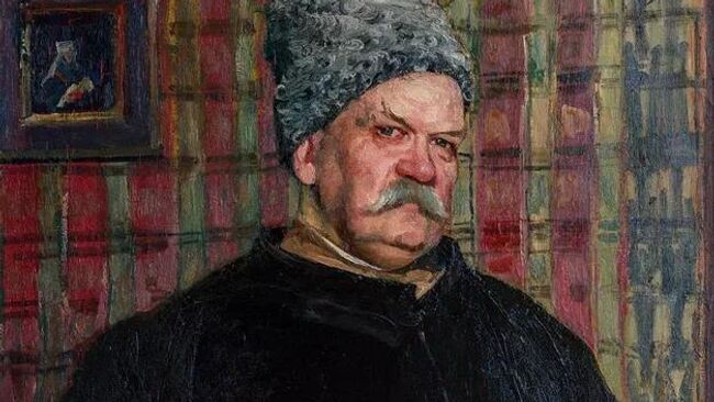 Сергей Малютин. Портрет Владимира Гиляровского. 1915. Астраханская государственная картинная галерея им. П. М. Догадина