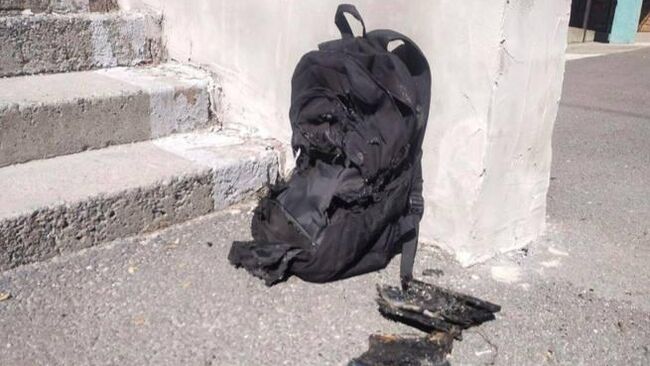 Гаджет взорвался в рюкзаке