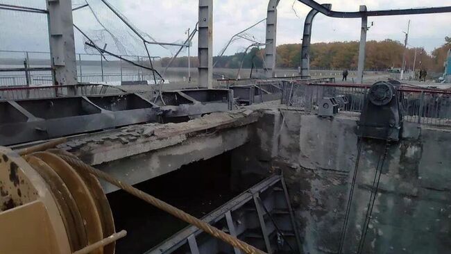 Последствия удара ВСУ по плотине Белгородского водохранилища