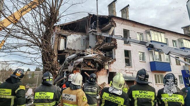 Последствия взрыва в жилом доме в Куркино Тульской области