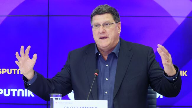 Пресс-конференция американского военного эксперта Скотта Риттера