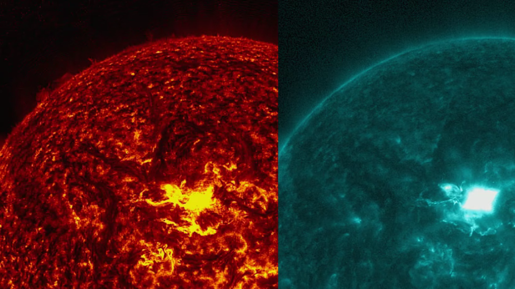 Двойная сильная M вспышка на Солнце - РИА Новости, 1920, 07.12.2025