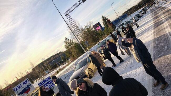 Автопробег за открытие границы с Финляндией