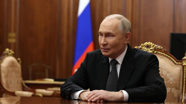 Встреча Владимира Путина с Генеральным прокурором Александром Гуцаном
