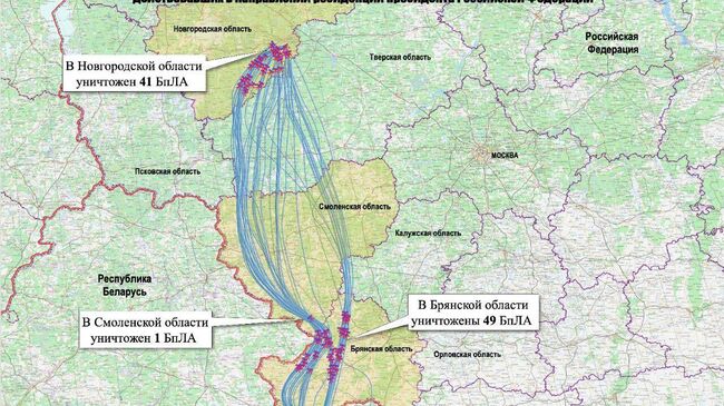 Карта полета дронов