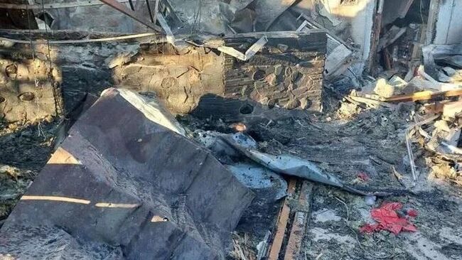 Последствия атаки дронов ВСУ на кафе и гостиницу в Хорлах Херсонской области