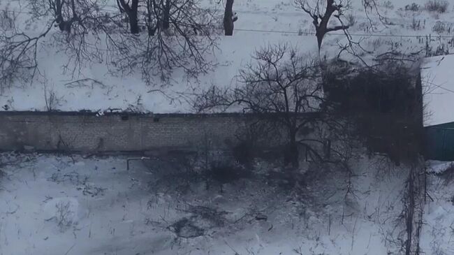 Кадры уничтожения боевиков ВСУ с флагом в Красноармейске