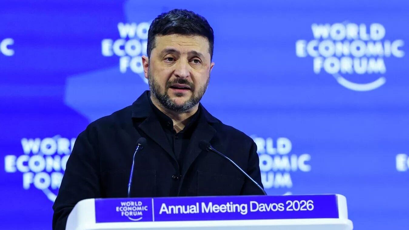 Владимир Зеленский выступает на Всемирном экономическом форуме в Давосе - РИА Новости, 1920, 22.01.2026
