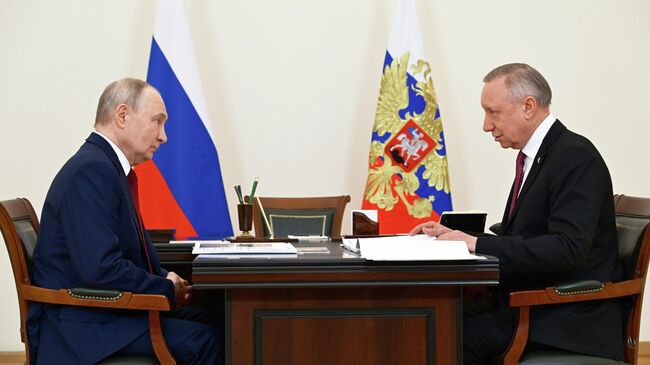 Рабочая поездка президента Владимира Путина в Санкт-Петербург