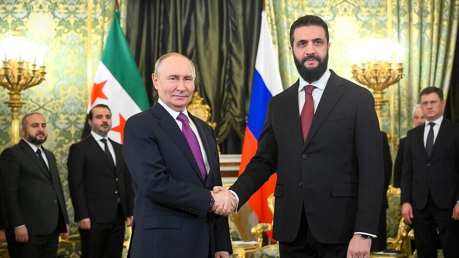 Встреча Владимира Путина с президентом Сирийской Арабской Республики Ахмедом Шараа в Кремле - РИА Новости, 1920, 28.01.2026