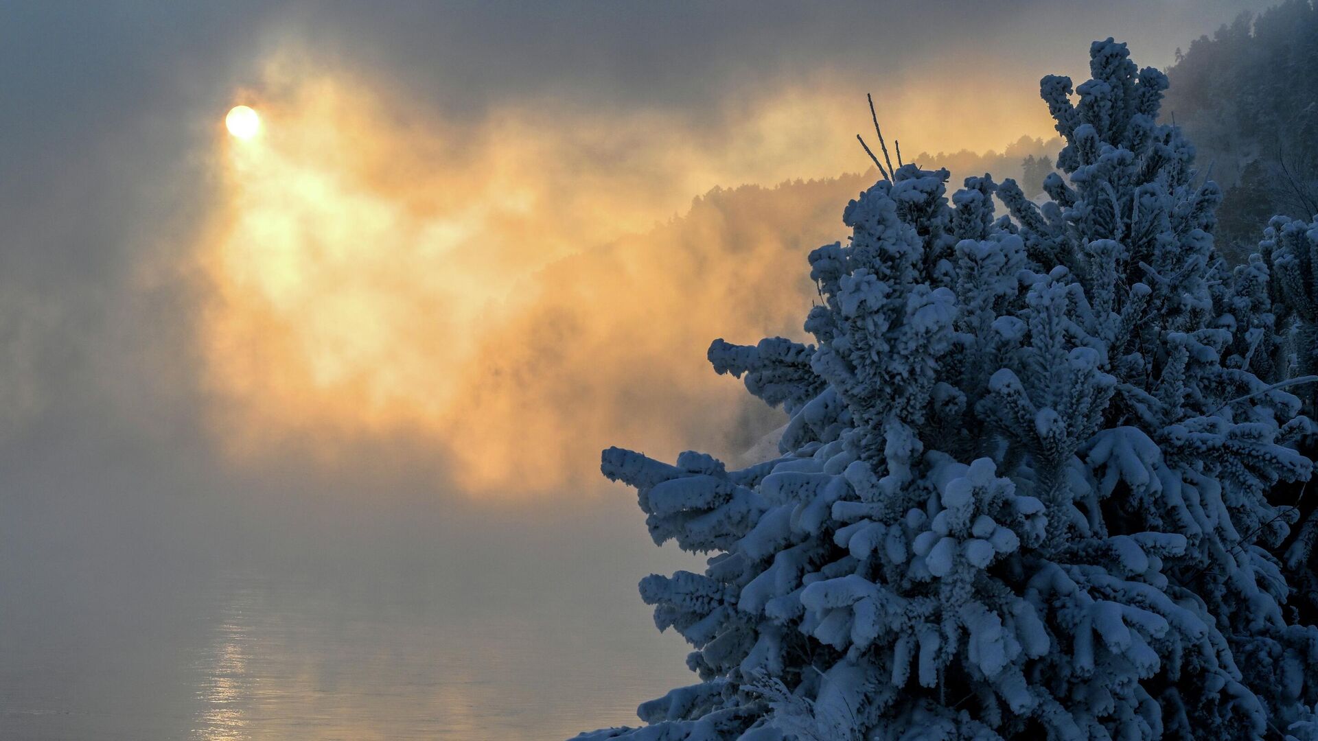 Морозная погода в Красноярском крае - РИА Новости, 1920, 30.01.2026